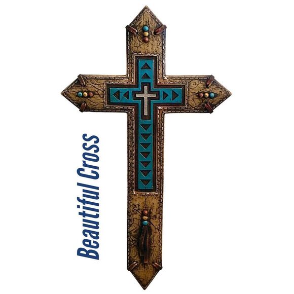 NWOT Montana West 12” Western Tooled Lord Hear My Prayer Wall Cross - Picture 1 of 7